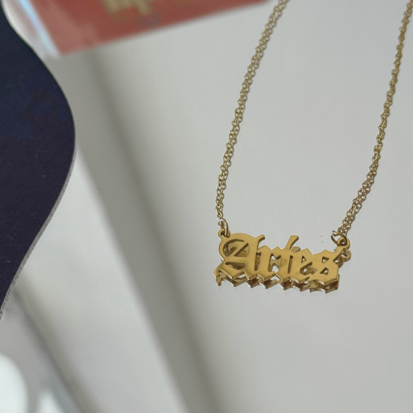 Producto - COLLAR GOTHIC ZODIACAL DORADO ARIES