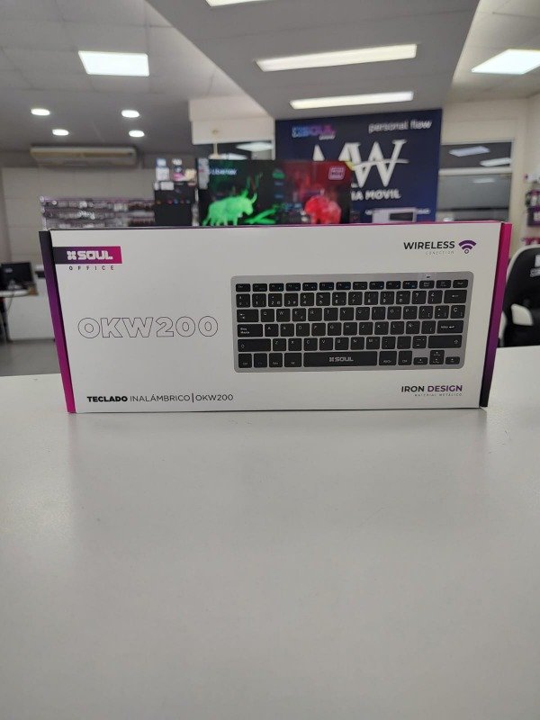 Producto - Teclado Inalambrico 80 Gris Plata Simil Metal Soul PER-OKW200NE