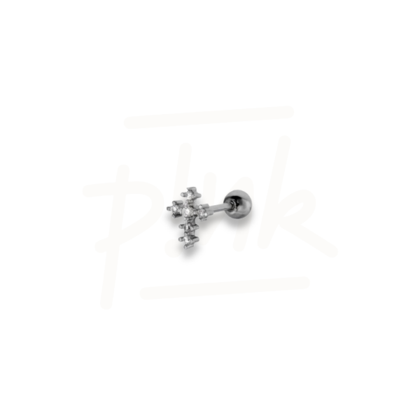 Producto - HELIX ACERO CRUZ CON STRASS