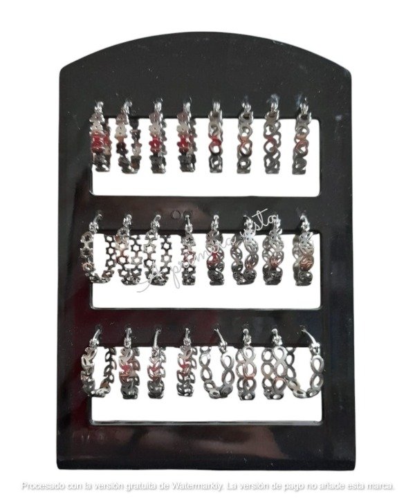 Producto - Aros argollas c/detalles p/par (acerado)