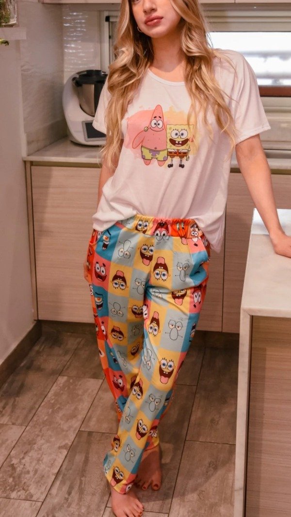 Producto - Pijama Animado Largo Bob Esponja y Patricio