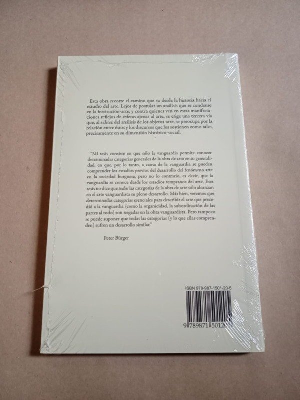 Producto - Teoría de la vanguardia - Peter Bürger - Las Cuarenta - 1