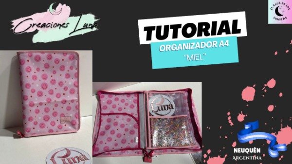 Producto - TUTORIAL - Organizador A4 "Miel"