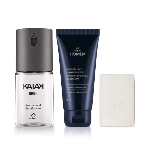 Producto - Combo Kaiak y Homem Masculino (Spray + Crema de manos + Jabón)