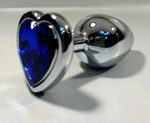 Producto - SEXA PLUG DE METAL CHICO CORAZON AZUL - 1