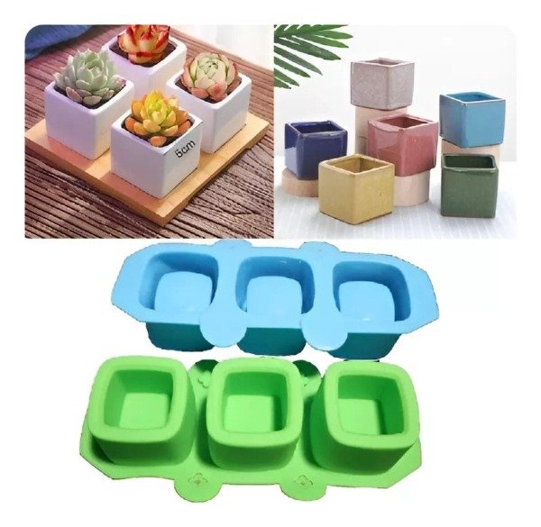 Producto - MOLDE MACETA CUADRADA X3