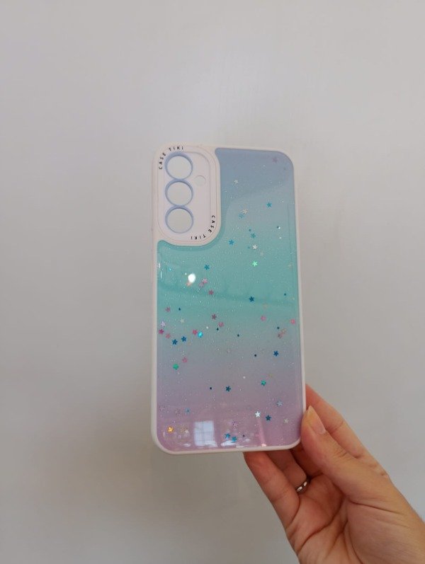 Producto - Case Brillos Estrella Fullcover Celeste