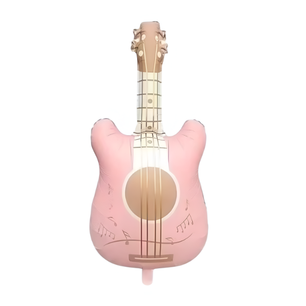 Producto - Globo Guitarra Rosa vintage 50cm