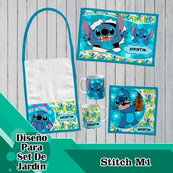Producto - Diseño Digital / Plantilla Set De Jardin De Stitch M1