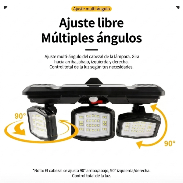 Producto - 6703 Lampara Solar Reflector Luz Fria Con Sensor Y Carga USB 20W - 2
