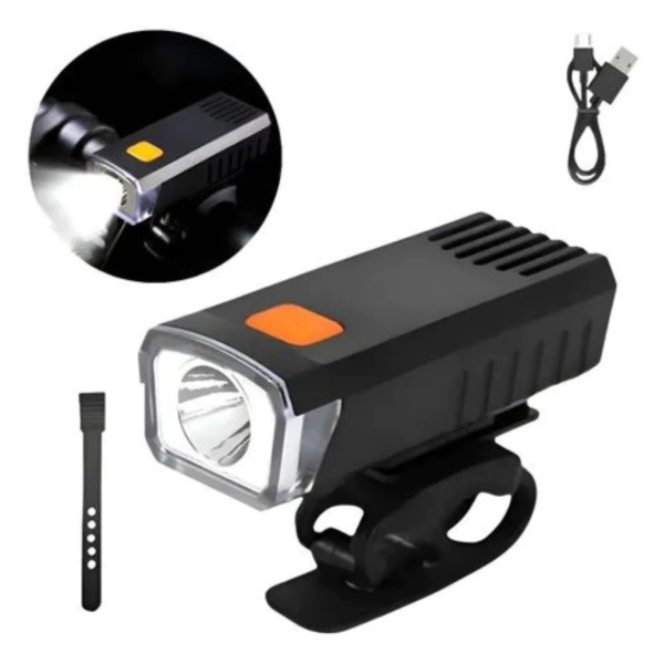 Producto - Luz de Bicicleta Delantera tipo  Linterna Recargable