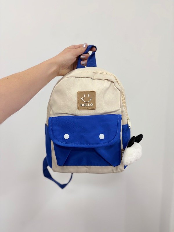 Producto - Mochila chica colores con conejo de llavero - 4