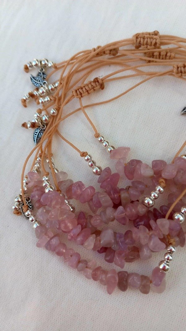 Producto - Tobipulsera Cuarzo Rosa - escallas naturales