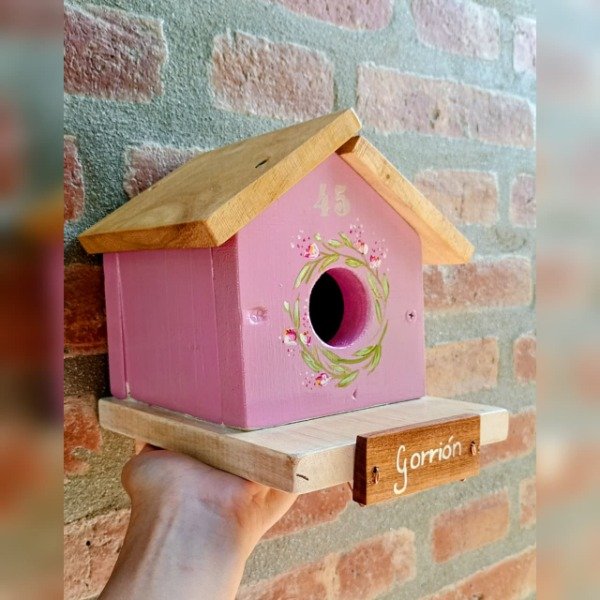 Producto - Casa de pájaros de pared Rosa