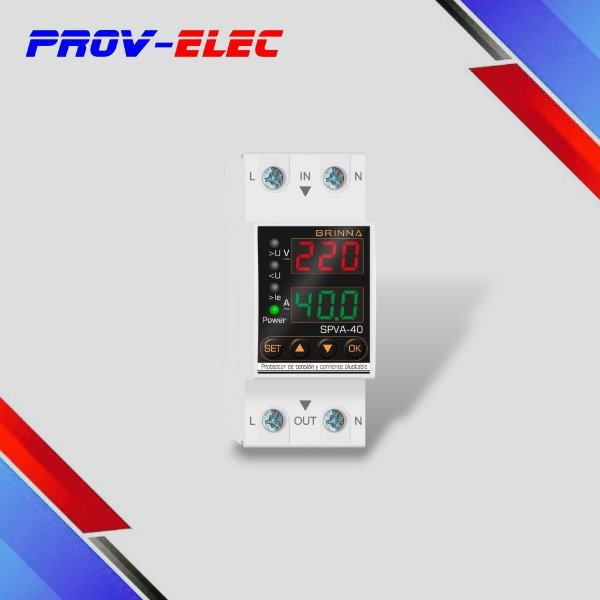 Producto - PROTECTOR DE ALTA Y BAJA TENSION MONOFASICO BRINNA SPVA-40