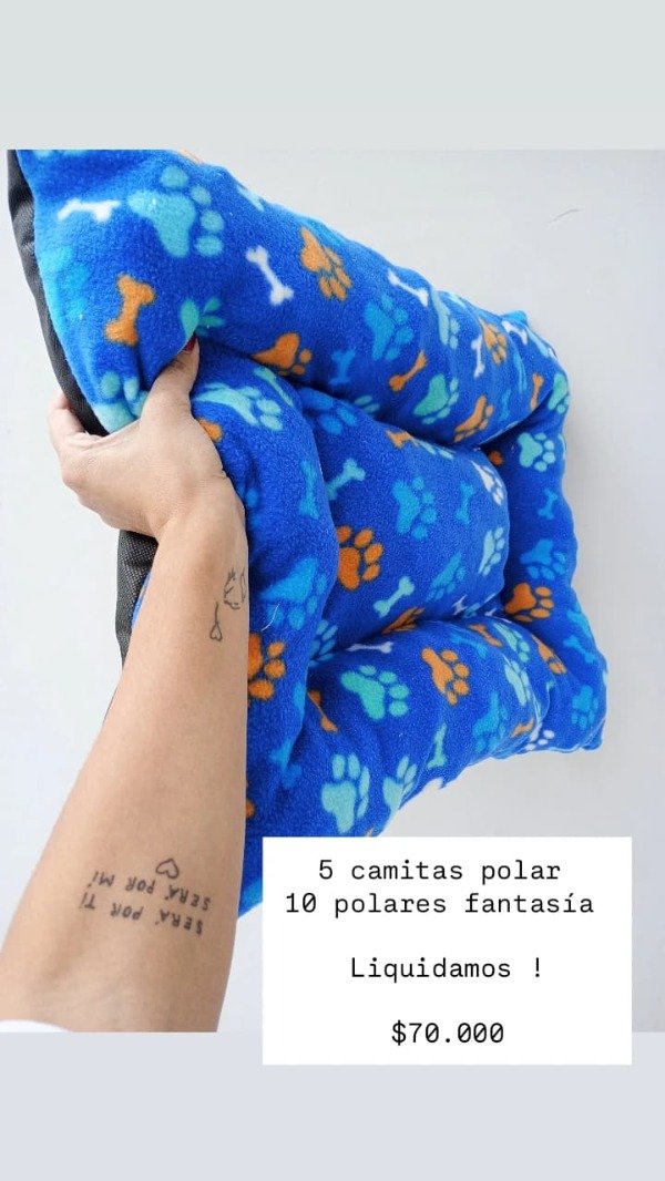 Producto - 5 camas polar + 10 polares fantasia liquidacion
