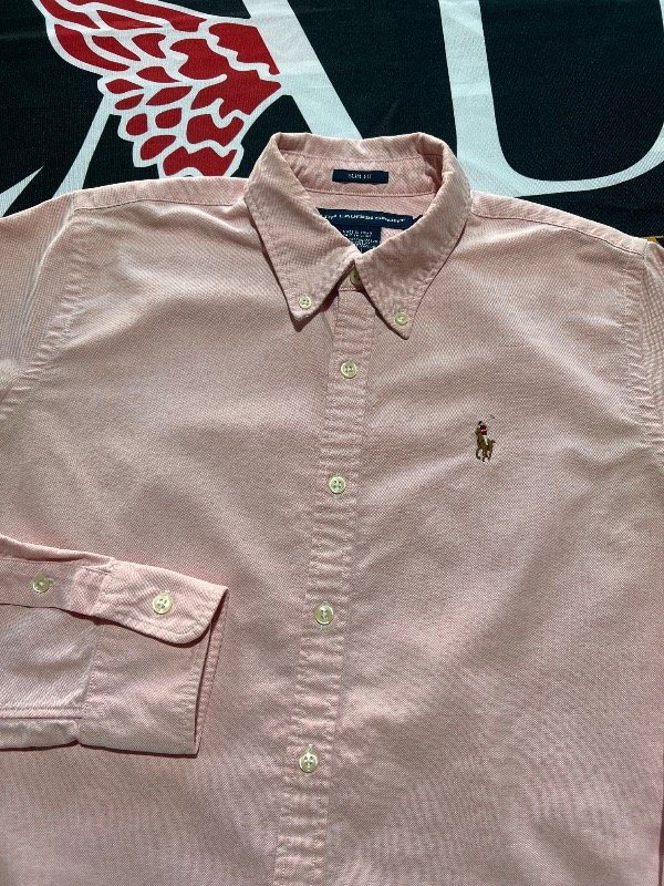 Producto - Camisa Polo Ralph Lauren rosa claro. Talle 8 de mujer