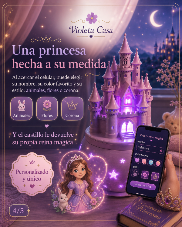 Producto - Velador Castillo Mágico con Violeta Sense - 3