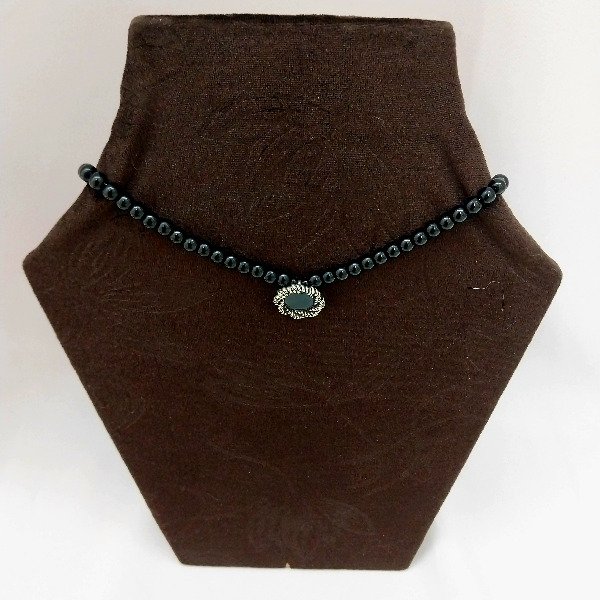 Producto - Collar perlas negras con dije