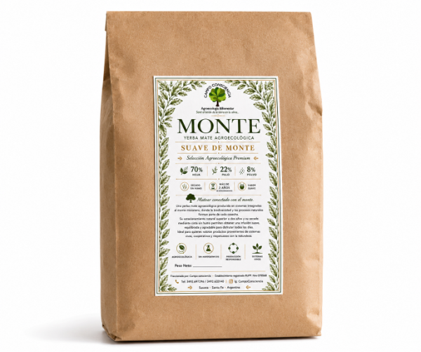 Producto - Yerba Mate MONTE - Agroecológica - Suave