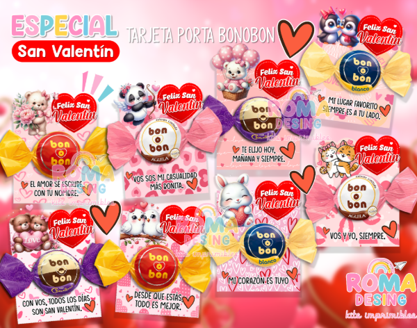 Producto - Tarjeta Porta Bon o bon / golosinas ( pack 2 )