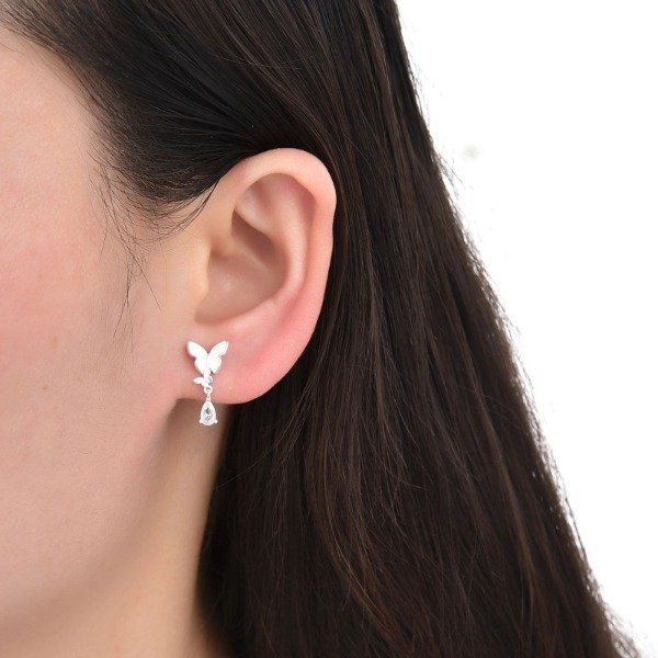 Producto - Aros Colgantes Mariposa Oliva