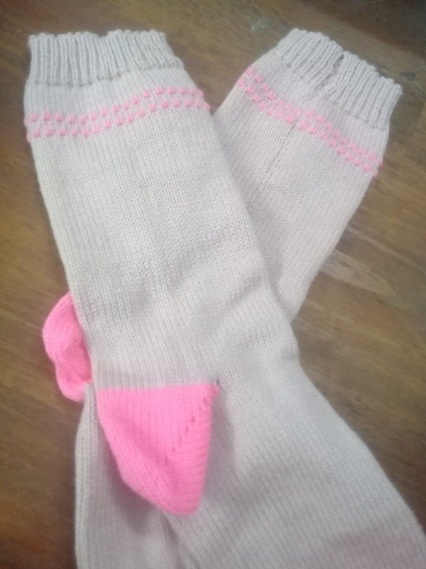 Producto - Medias tejidas, adulto. Rosa.