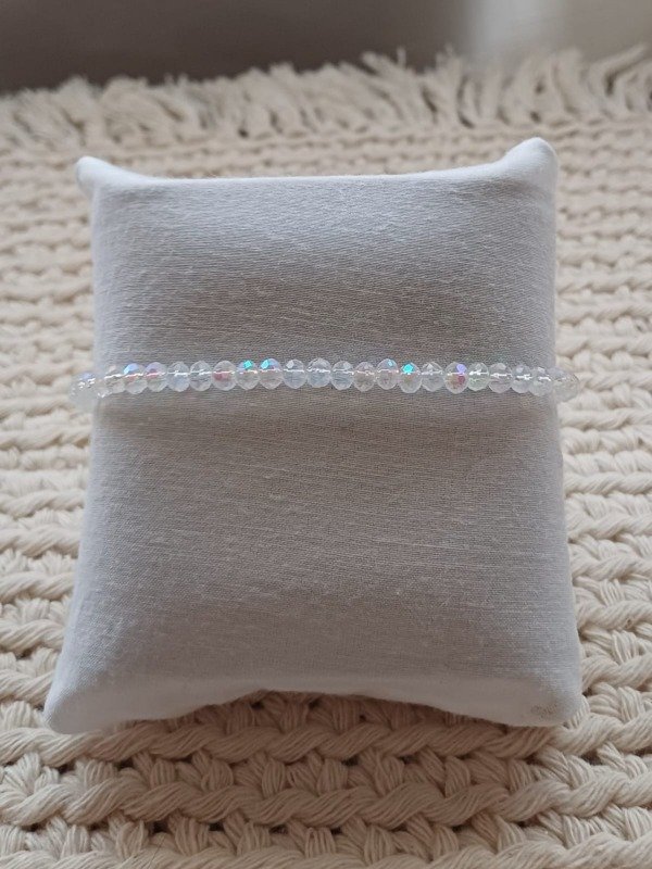 Producto - Pulseras cristal de roca elastizadas blancas