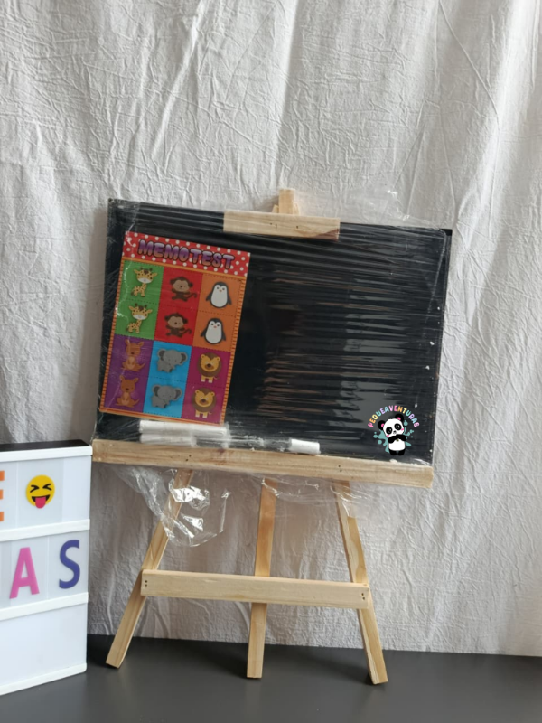 Producto - Pizarrón Infantil De Madera Con Atril y Tiza 48 cm