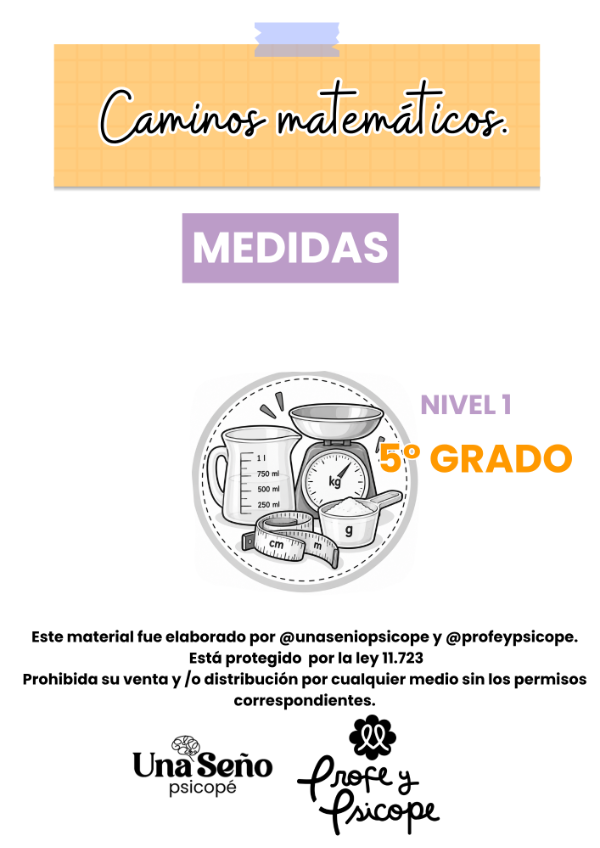 Producto - MEDIDAS 5to GRADO: Longitud, peso y capacidad - 0