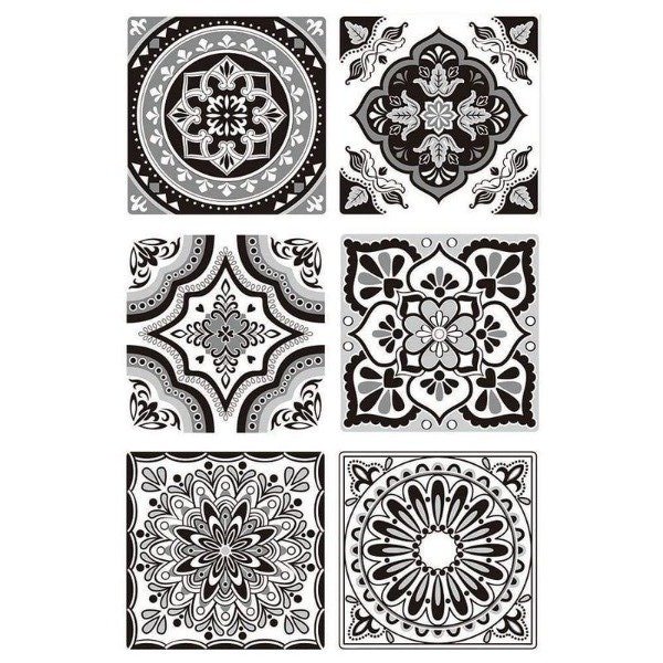 Producto - Azulejos autoadhesivos Blanco-Negro