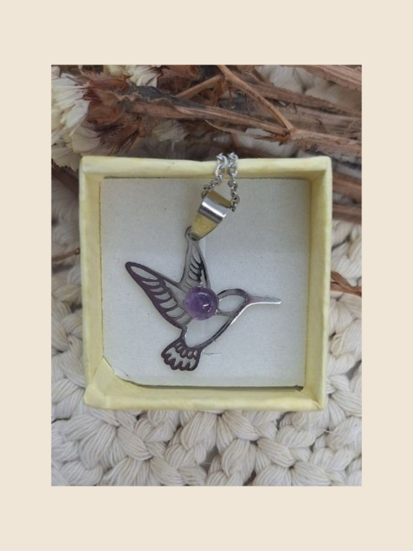 Producto - Dije colibrí "Amatista"