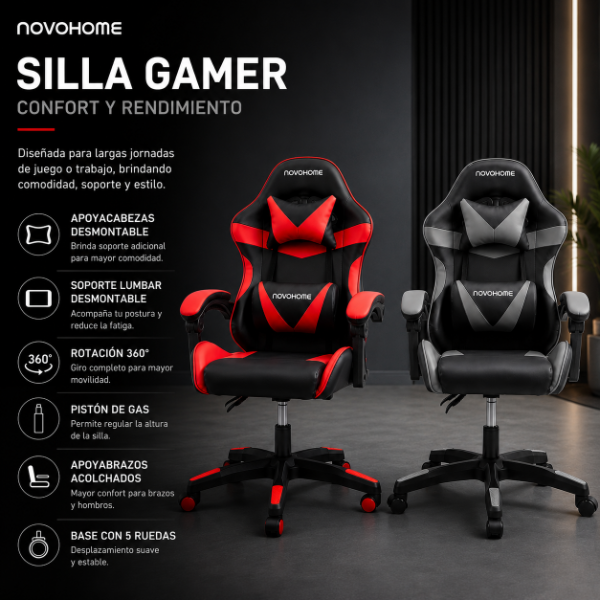 Producto - SILLA GAMER NOVOHOME