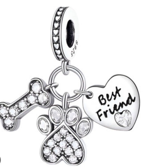 Producto - Charm Patita, Huesito y Corazón