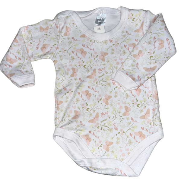 Producto - Body manga larga mariposas rosa
