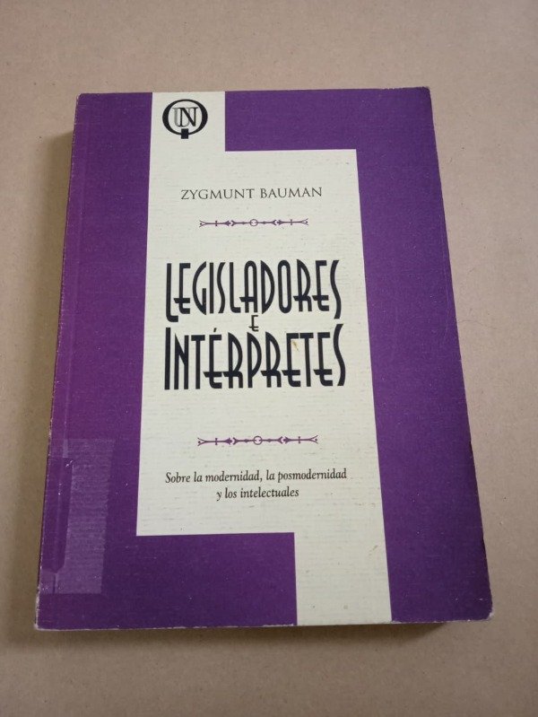 Producto - Legisladores e intérpretes - Zygmunt Bauman - UNQ 1997 - 0