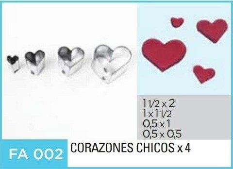 Producto - CORTANTE CORAZON MINI METALICOS X4