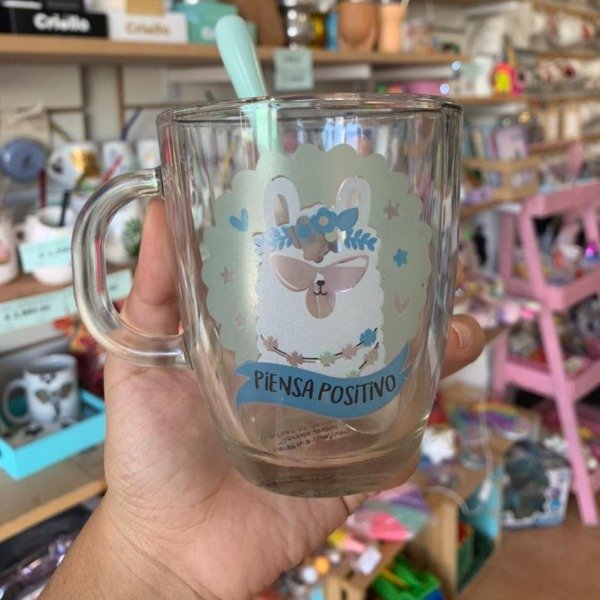 Producto - TAZA BOMBE DE VIDRIO LLAMA