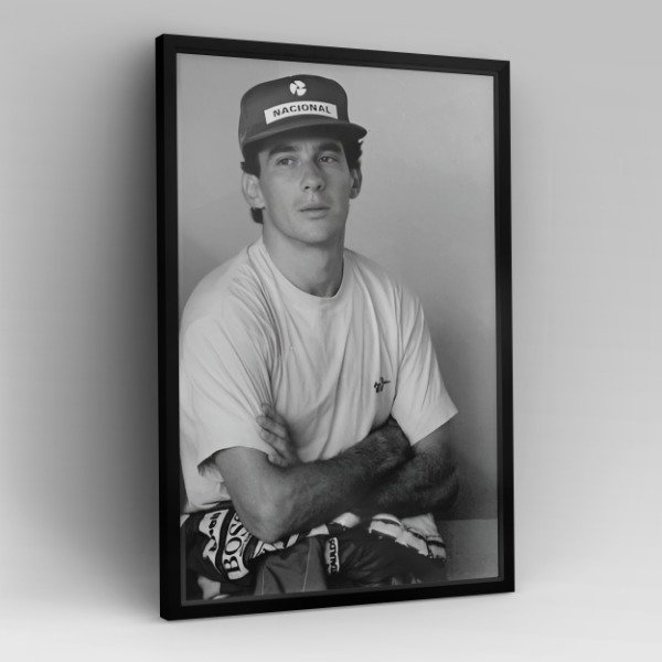Producto - Cuadro Ayrton Senna (Blanco y negro)