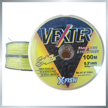 Producto - Multifilamento Vexter X-fish 4x 0.35 75lb amarillo