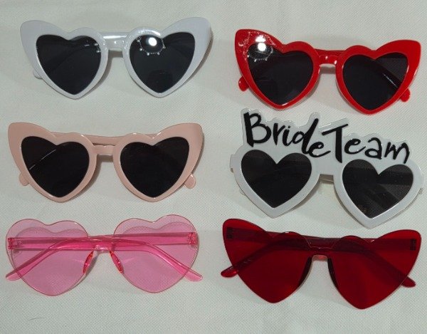 Producto - Combo Anteojos Team Bride corazones x 6