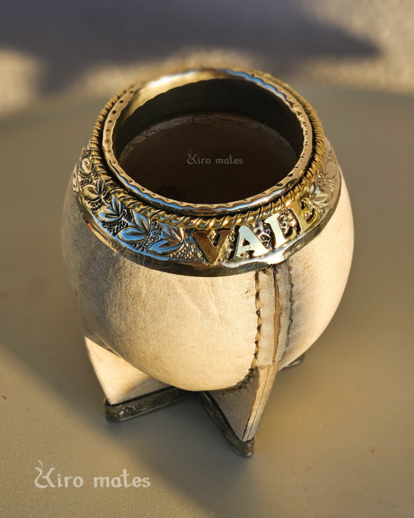 Producto - MATE TORPEDO CON CORONA DE CUERO CRUDO PERSONALIZADO