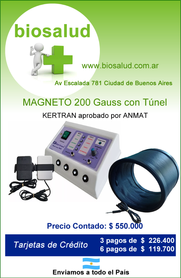 Producto - MAGNETO 200 GAUSS con dos Solenoides Planos + Tunel - Marca Kertran