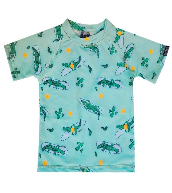 Producto - Remera UV m/c - Cocodrilo Verde agua