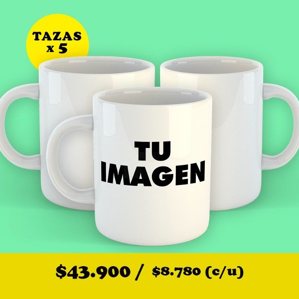 Producto - Taza Cerámica x 5 Unidades