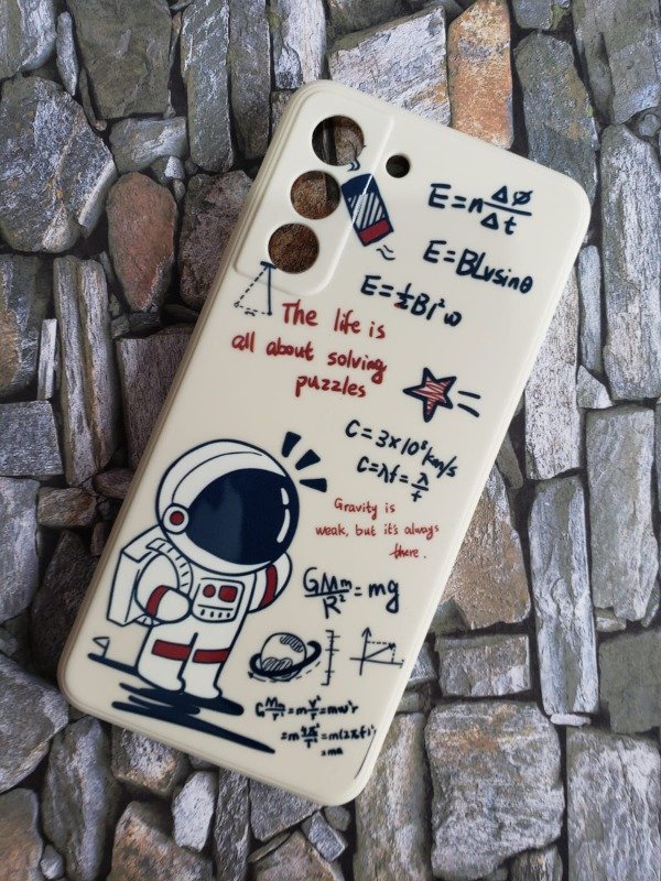 Producto - Funda silicone case diseño Samsung S21 Fe astronauta blanco