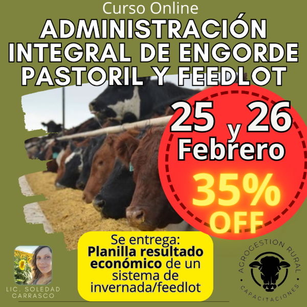 Producto - Curso Online: Administración Integral de Engorde Pastoril y Feedlot