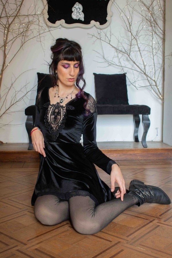 Producto - Vestido Fleur mangas largas Negro