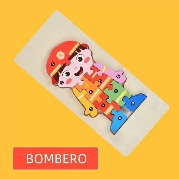 Producto - Rompecabezas de madera didáctico con números