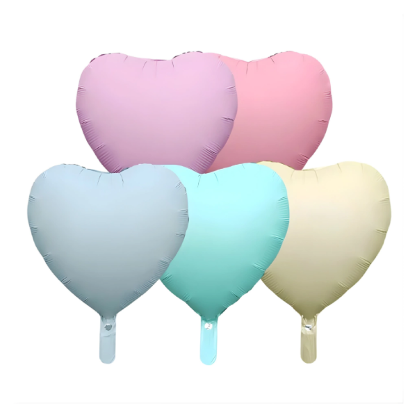 Producto - GLOBO "CORAZÓN PASTEL" MATE 18" X5UN